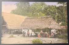 British Guiana Postcard Indian Benab Mazaruni River Published by Booker's Bros. 