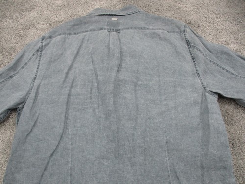 Industrie Linen Shirt 2XL XXL Collared Button Up Long Sleeve Mens New - Picture 18 of 20