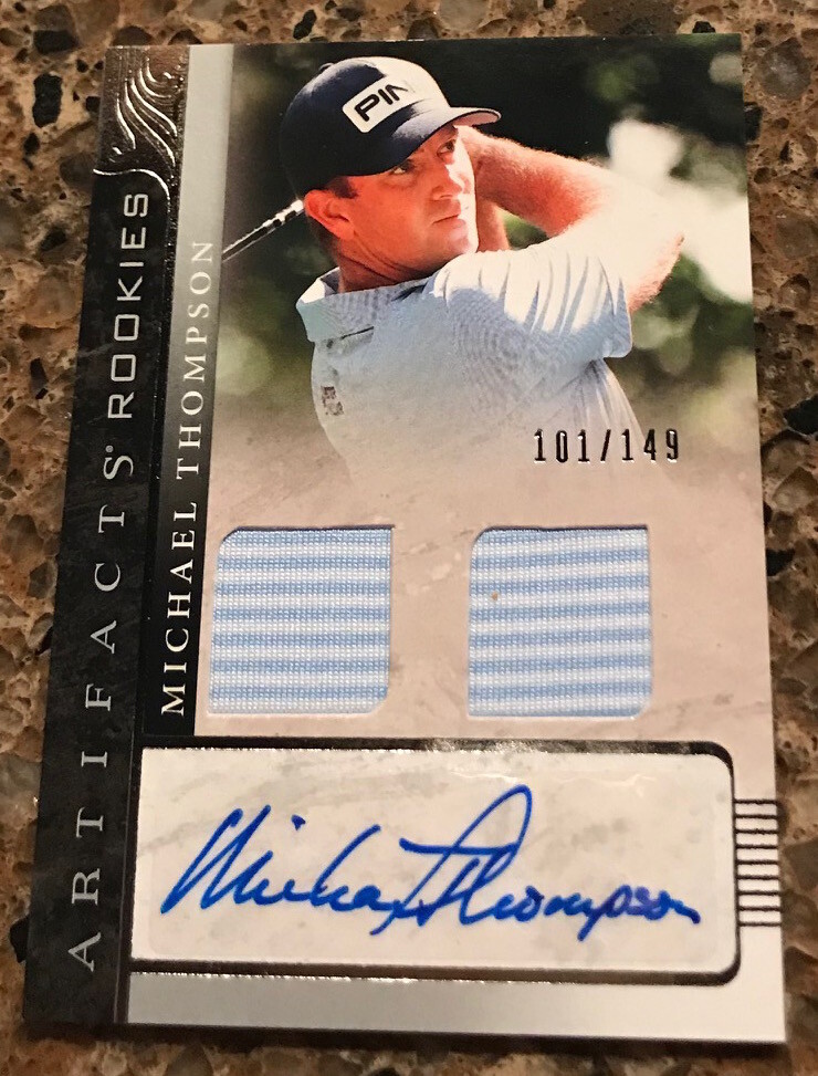 ROCHA,メロハー,AOR,新品,MICHAEL THOMPSON 2021 UD ARTIFACTS GOLF MICHAEL THOMPSON AUTOGRAPH,DUAL SHIRT