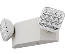 LED Emergency Light Battery Backup Adjustable Two Heads, UL 924 Lithonia EU2C.