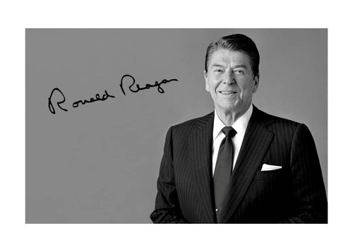 Ronald Reagan 5x7 Signed photo print US president 1980's republican MAGA - Bild 2 von 2