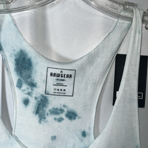 2XL Rawgear Men’s Active Tank Tie Dye Green 100% Cotton Machine Wash - Picture 4 of 7