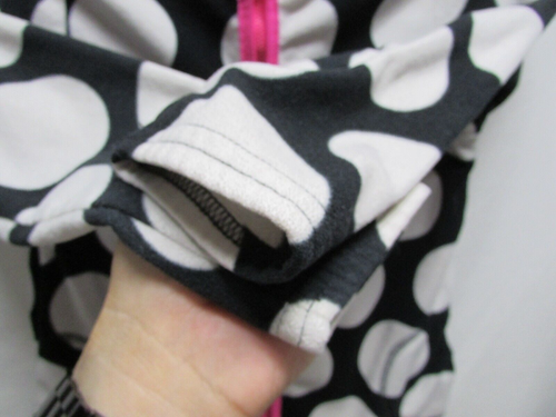 Carters Girls Size 8 Polka Dot Pink Accent Full Zip Fleece Top - Picture 5 of 5