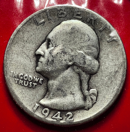 1942-P Washington Quarter - F - 90% Silver You Grade - Picture 2 of 8