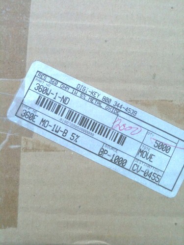 360 Ohm 5% 1W Resistors bag of 100 Metal Oxide Film - Picture 3 of 3