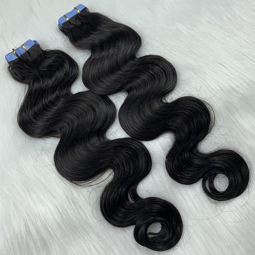 Wavy Tape-in Invisible Hair Extensions Remy Human Hair Extensions AU 18" 22" - Picture 14 of 68