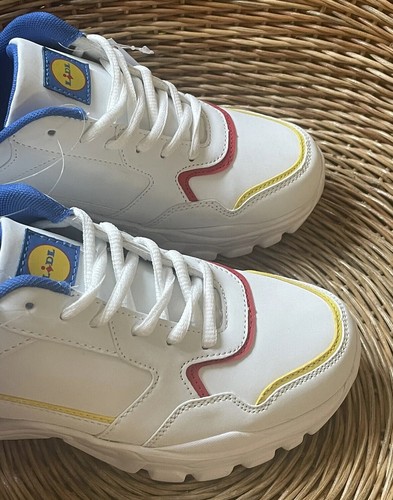 Lidl Esmara 2023 Women’s White Retro Chunky Logo Sports Trainers UK 6 EU 39 BNWT - Picture 8 of 16