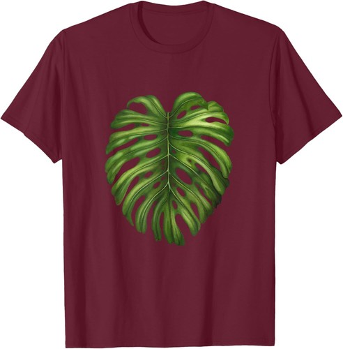 Tropical Monstera Leaf Botanical Graphic Print T-Shirt - Bild 14 von 14