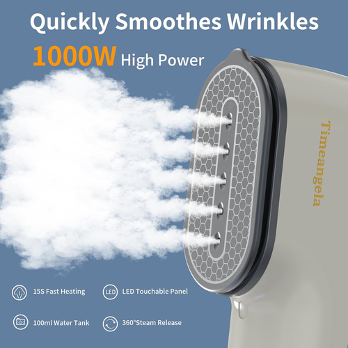 Portable Travel Steamer Iron for : Mini Handheld Garment Steam Ironing Machine f - Picture 4 of 7