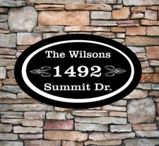 Custom Aluminum House Number Plaque Personalized Home Address Sign 12x7 Inch