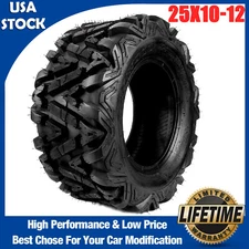 1pc 25x10-12 ATV UTV Tires 25x10x12 25x10 12 6Ply Z-199 Heavy Duty All Terrain