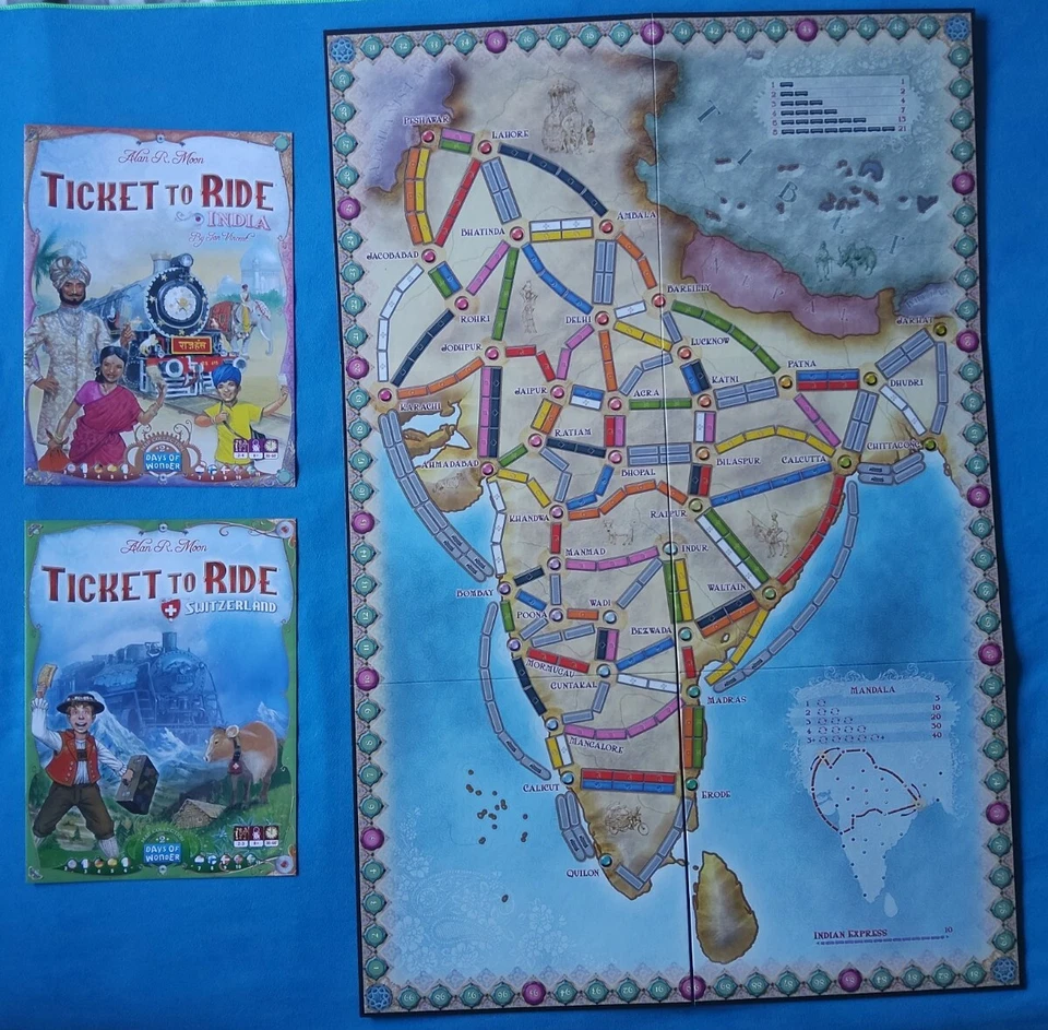 Days of Wonder DOW720114 TICKET TO RIDE INDIA & SWITZERLAND | 100% Complete - Image 3 of 4