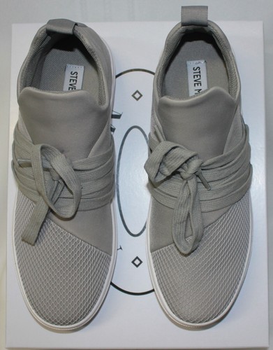 Steve Madden Lancer Fashion Sneaker shoes Grey Fabric New - Picture 6 of 6