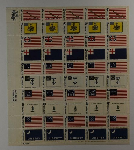 US SCOTT 1345 - 1354 SHEET OF 50 HISTORIC FLAGS STAMPS 6 CENT FACE MNH - Afbeelding 1 van 1