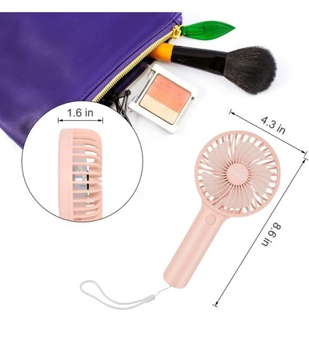 Miady 2-Pack 5000mAh Handheld Portable Fan, 7-20 Hours Runtime, Recharge boxed - Picture 2 of 7