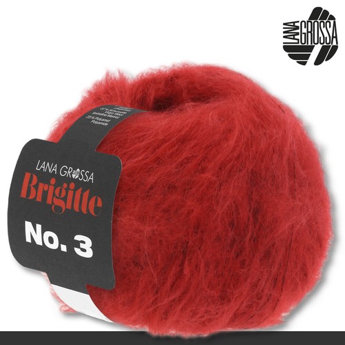 Lana Grossa 25 g Brigitte No. 3 Mohair Wolle Garn Stricken Häkeln 27 Farben - Picture 14 of 55