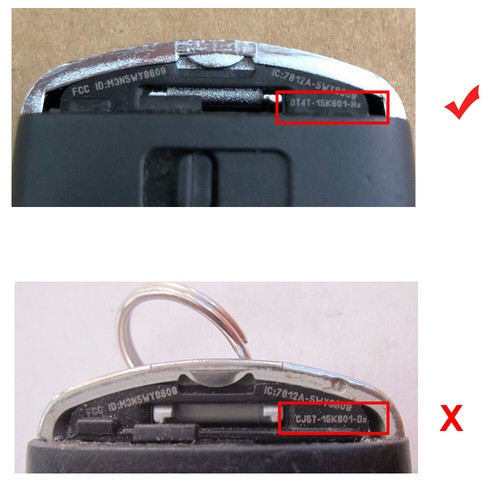 Repuesto de 5 botones Smart Key FOB para Ford 2011-2019 N.o de parte: 164-R8092/M3N5wy8609 - Imagen 3 de 4