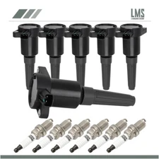 6 Ignition Coils and 6 Spark Plugs For Jaguar XJS 1995 1996 5C1176 90002444