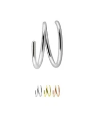 925 Sterling Silver Nose Ring Tragus Daith Helix Ear Cartilage Spiral Hoop 20G