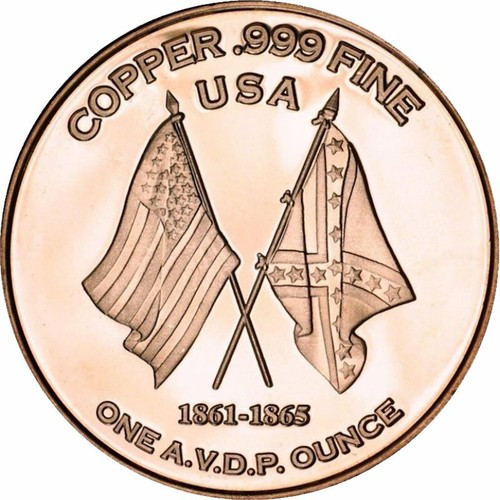 Civil War Serie 1 Unze 0,999 reines Kupfer BU Runde(n) ~ 7 Designs - Bild 13 von 22