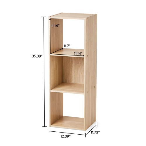 11" 3-Cube Storage Organizer Bookcase Display Rack Home Office Cubby Shelf - Picture 4 of 6