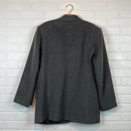 Vintage Blazer Jacke grau Wollmischung Oversized Boyfriend Fit L - Bild 5 von 5