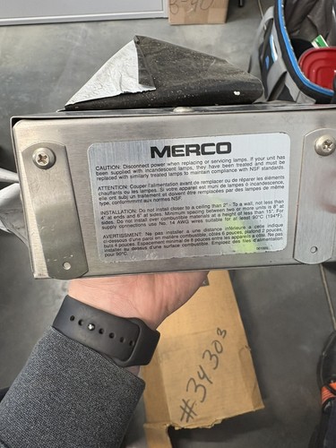Merco EZNW-36X Glow Ray 36 in INFRARED STRIP HEATER FOOD WARMER 825W Restaurant - Picture 7 of 11