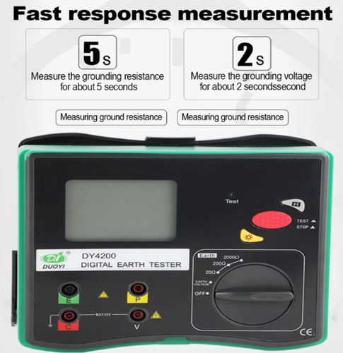 NewDUOYI DY4200Digital3Terminal Earth Resistance Tester Digital Earth Ground Res - Picture 2 of 12
