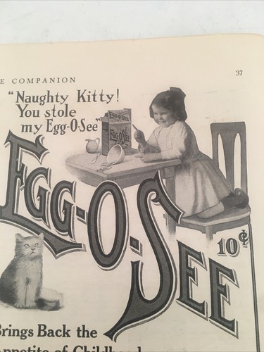 Vintage Egg O See Cereal Naughty Kitty 1907 Print Ad - Bild 2 von 4