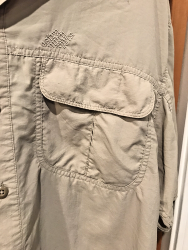 Vintage EMS |Eastern Mountain Sports| Men's Large Khaki/Beige Vented SS Shirt - Picture 3 of 13