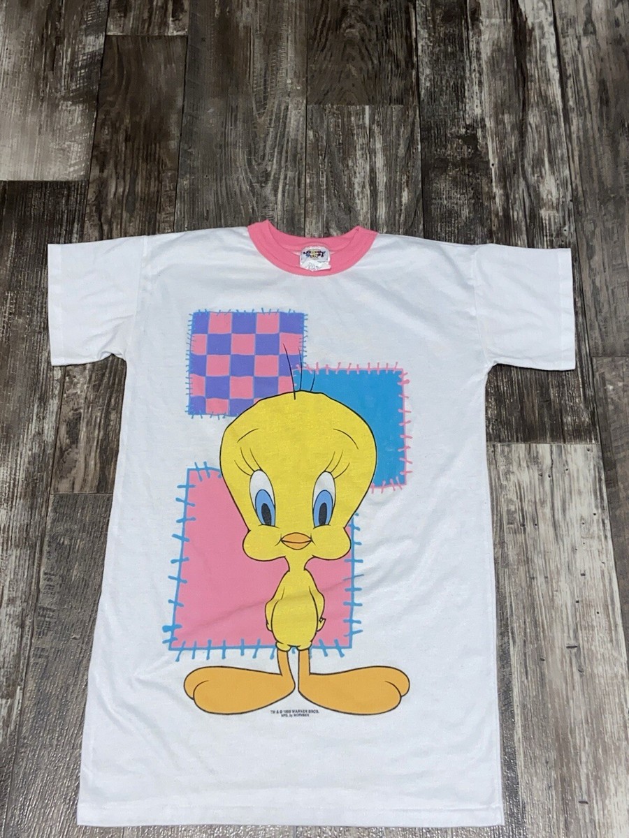 Vintage 1996 Looney Tunes Tweety Bird T-Shirt Women’s Single Stitch Unknown  Size