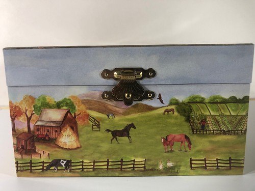Enchantments Musical Treasure Box MA1001 Country Horse “My Old Kentuky Home” New - Picture 4 of 10