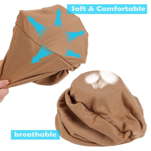 Damen Herren dehnbar Turban Head Wrap Band Chemo Bandana Hijab plissiert indische Kappe - Bild 7 von 16