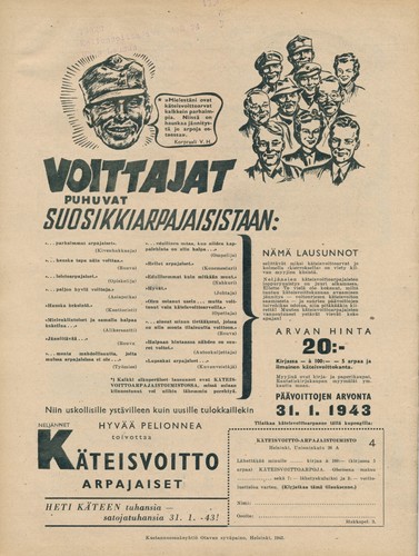 Revista de Tiempo de Guerra Finlandia Hakkapeliitta 1943 #3 Segunda Guerra Mundial - Aunus (Olonetsky, Rusia) - Imagen 2 de 2