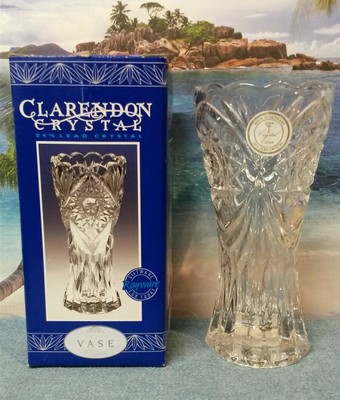 Clarendon 24% Lead Crystal Vase by Rayware - Made in Germany - In Original Box