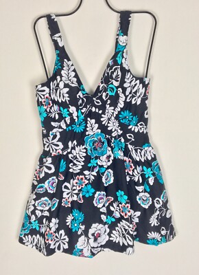 24th & Ocean Swimwear NWT PLUS Sz 18 One Piece Swimdress Floral 