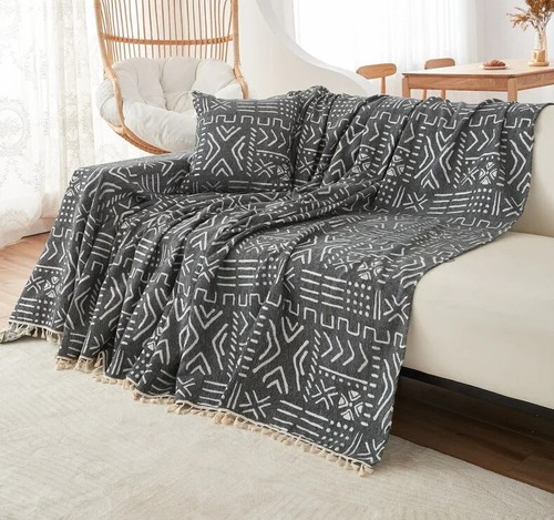 Chenille Sofa Throw Blankets Non Slip Sofa Blanket Sofa Towel for Living Room - Picture 20 of 29