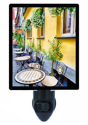 Kitchen Decorative Photo Night Light, Outdoor Cafe