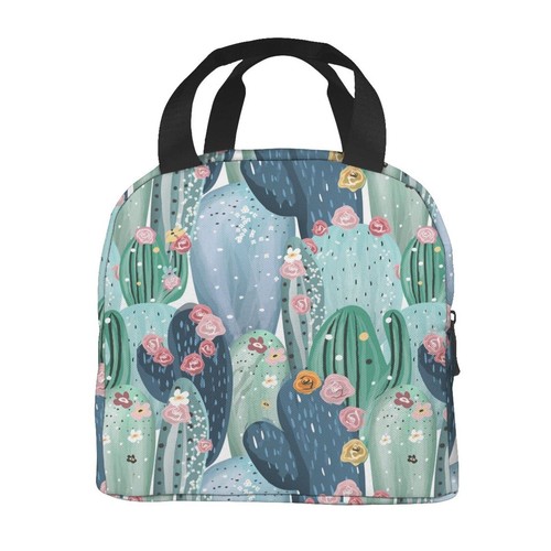 Cactus Lunch Bag Insulated Lunch Box Reusable Cooler Thermal Meal Tote For Kids - Picture 4 of 8