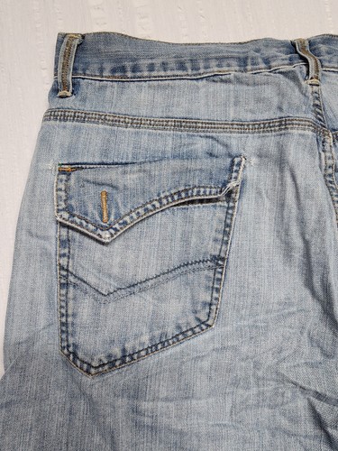 Vintage Mens Billabong X ButtonFly Denim Blue Jeans Baggy Skater 38x33 Destroyed - Picture 10 of 21