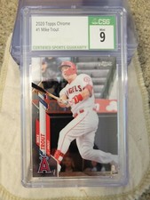 2020 Topps Chrome Mike Trout CSG 9 Mint #1