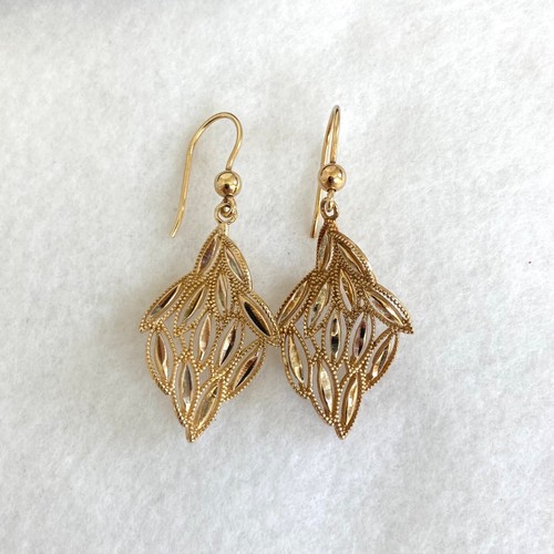 Pendientes colgantes Dyadema Italia oro vermeil plata de ley 925 corte diamante - Imagen 2 de 24