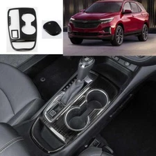 For Chevrolet Equinox 2018-2023 Black Steel Center Console Gearbox Panel 3pcs