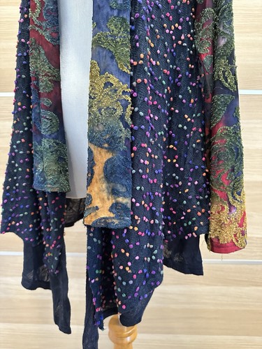 Cárdigan de chenilla multicolor para mujer Palila San Francisco talla S geométrico - Imagen 4 de 9