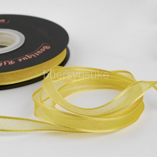 25Yds Reel Wide Satin Edge Sheer Organza Ribbon Chiffon - 1cm 1.5cm 2.5cm 4cm W - Picture 23 of 40