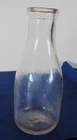 VINTAGE GLASS MILK BOTTLE ROUND QUART NO FLAWS