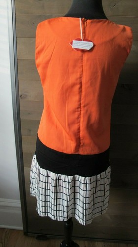 VESTIDO KLING BRANZI PLISSE FALDA PLISADA SIN MANGAS MEDIA MUSLO TALLA 2 - Imagen 5 de 7