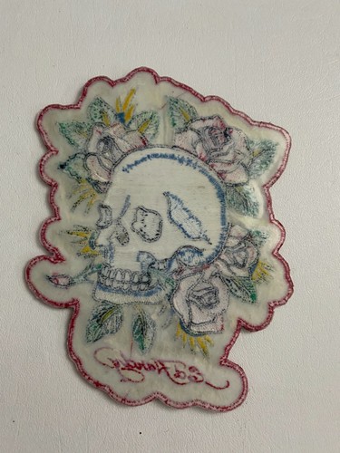 Deadstock Ed Hardy Skull Logo Iron On Patch Applique Embroidered Sewing (Large) - Picture 2 of 4