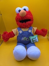 2008 Fisher Price Sesame Street Talking ELMO SINGING ABC Plush Overalls Works 