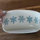 Vintage Pyrex Snowflake Pattern Casserole Dish Without Lid